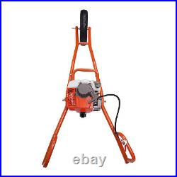 11 Bit Post Hole Digger Gas Powered 63cc 3hp Hand Push Earth Auger Ground Drill