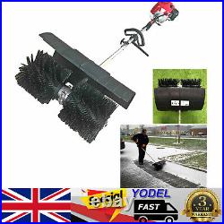 2 Stroke Gas Power Brush Broom Sweeper Artificial Grass for Driveways Stree 52CC