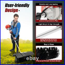 2 Stroke Gas Powered Brush Broom Sweeper Artificial Grass Patios Driveways Clean
