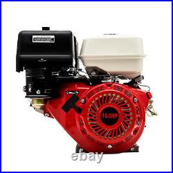 4 Stroke OHV Horizontal Gas Engine Go Kart Motor Recoil & Silencer 15HP 420CC UK