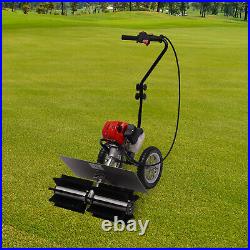 43 CC Gas Power 1.7HP Sweeper Broom Driveway Turf Grass Cleaning Sweeping Equip