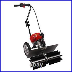 43CC 2-stroke Gas Power Sweeper Broom Artificial Grass Lawn Brush Cleaner 1.7HP