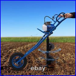 63CC 3 HP Gas Powered Post Hole Digger Earth Auger Borer Fence Ground + 11 Bit