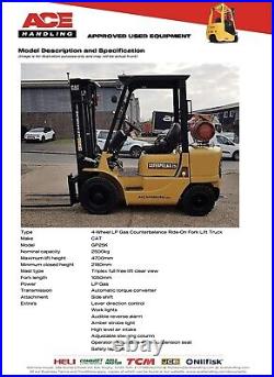 CAT GP25K Gas Container Spec Forklift Hire-£67.50pw Buy-£7495 HP-£37.43pw AH1801