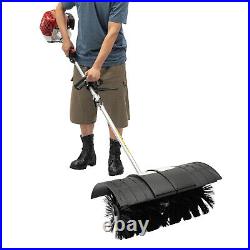 Gas Power Nylon Brush Broom Sweeper Artificial Grass Driveway Turf Snow Clean