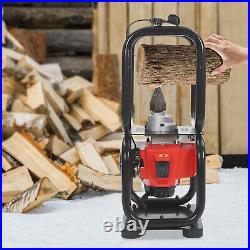 Gas Powered 64CC Petrol Log Splitter Axe With Stand Cuts all Wood Timber Types