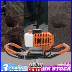 Gas Powered Earth Auger 52cc 2 Stroke Engine Digging Machine Post Hole Digger