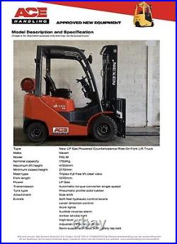 New Nexen FGL18 Container Spec Gas Forklift Buy-£16995 HP-£84.77pw Hire-£79.99pw
